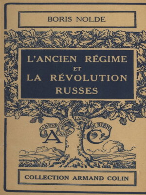 cover image of L'ancien régime et la révolution russes